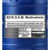 Mannol O.E.M. Multivehicle JWS 20л Image #2